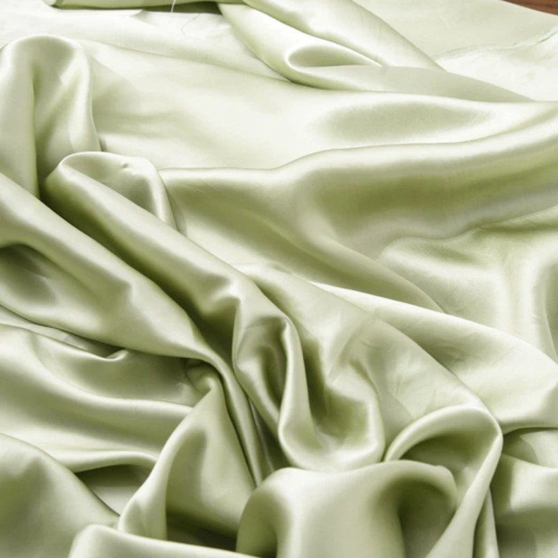 

230CM Wide 19MM Solid Color Silk Crepe Plain Fabric for Bedding H167