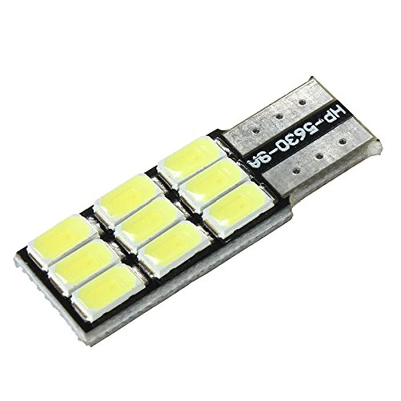 100 шт. T10 5630 9SMD W5W 168 921 194 Canbus Error Free Белый Светодиодный Боковой карту в шариках для Автомобильные стояночные огни, Подсветка регистрационного номера