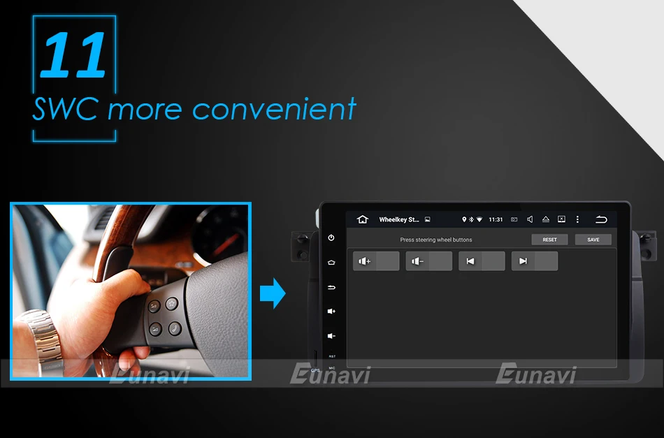 Discount Eunavi 1 Din Car Multimedia Player Car Radio GPS Android 7.1.1 2 Din OBD2 Bluetooth For BMW/E46/M3/MG/ZT/Rover 75 17