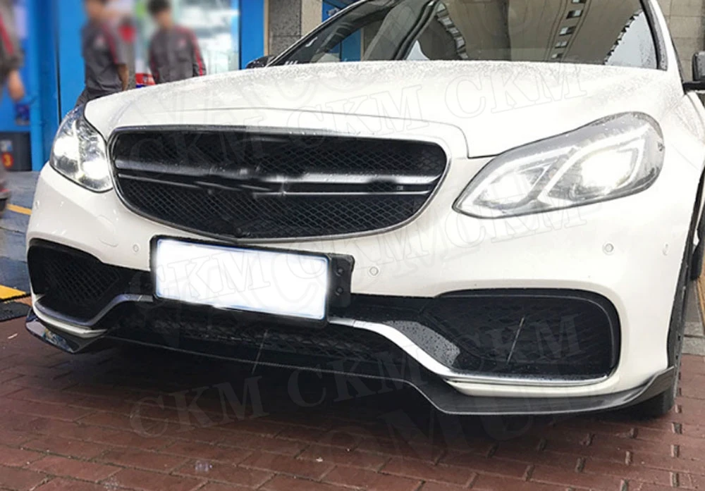 Передний спойлер из углеродного волокна для Benz E Class W212 E260 E300 E400 E63 AMG