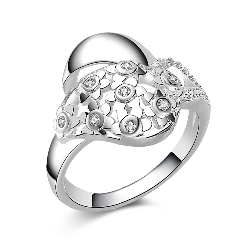 2016 Retra 1Pcs Finger Ring Jewelry 925 Sterling Silver Irregular Ring for Woman Fine Wedding Party Gift