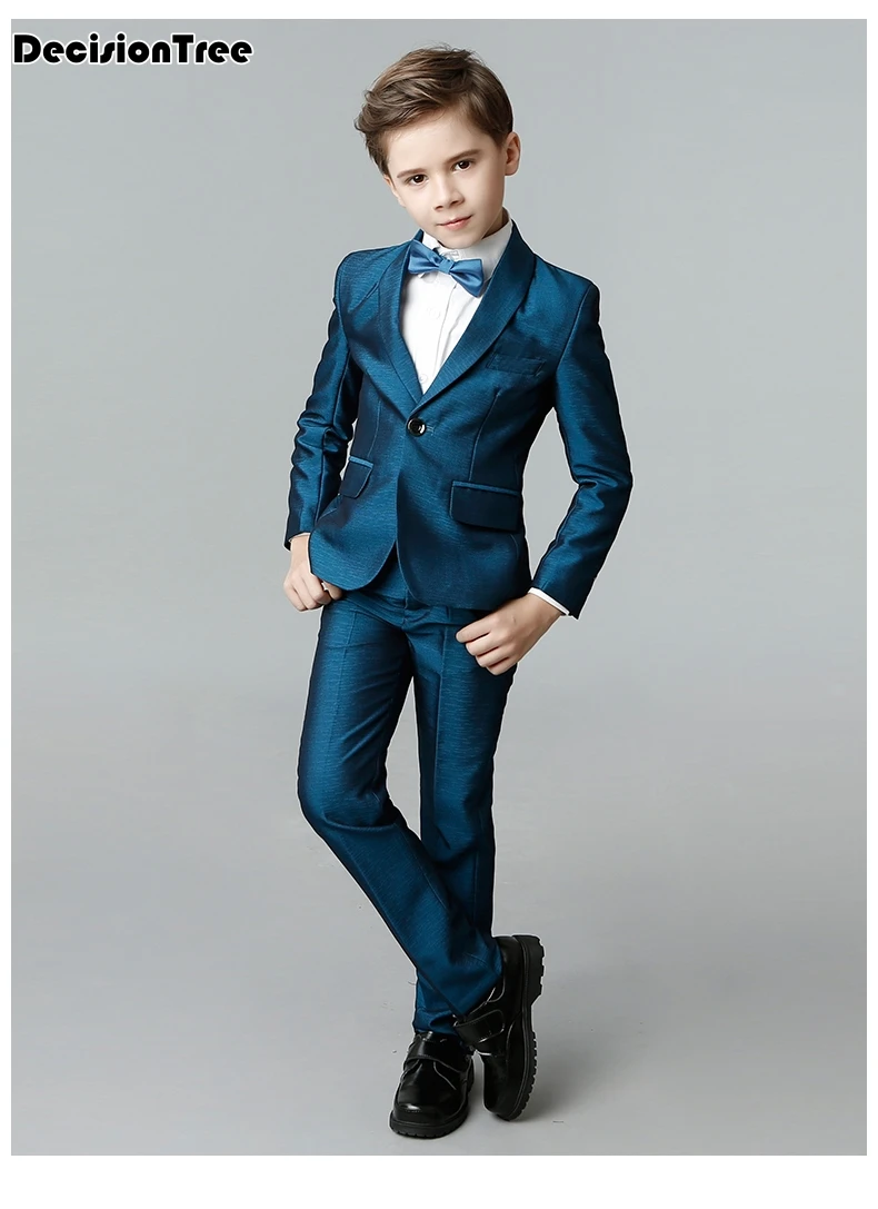 2019 new high quality nimble boys formal suits kids blazer gentlemen's suit sets for school flowers boys lapel wedding suits