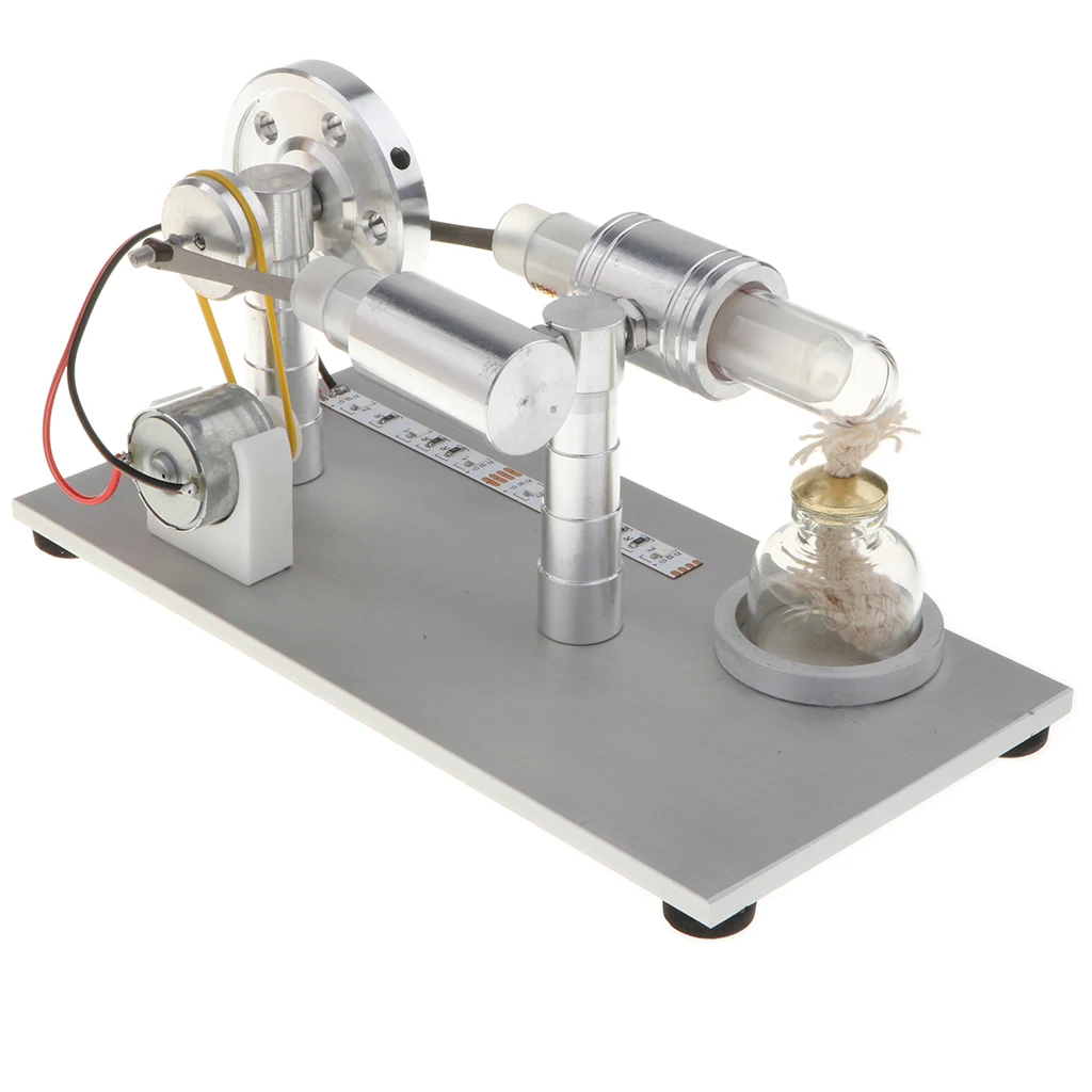 Stirling Engine Model M15A (With Colorful LED Lights) - Conversion of Heat Energy to Electrical Energy