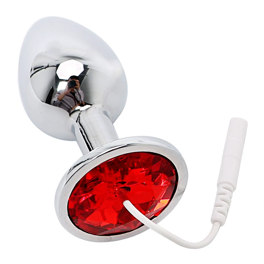 Electro Sex Toys Electric Sex Toys IKOKY Electro Butt Plug for Men Women Medical Themed Toys Therapy Massager Rhinestone Electric Shock Anal Plug