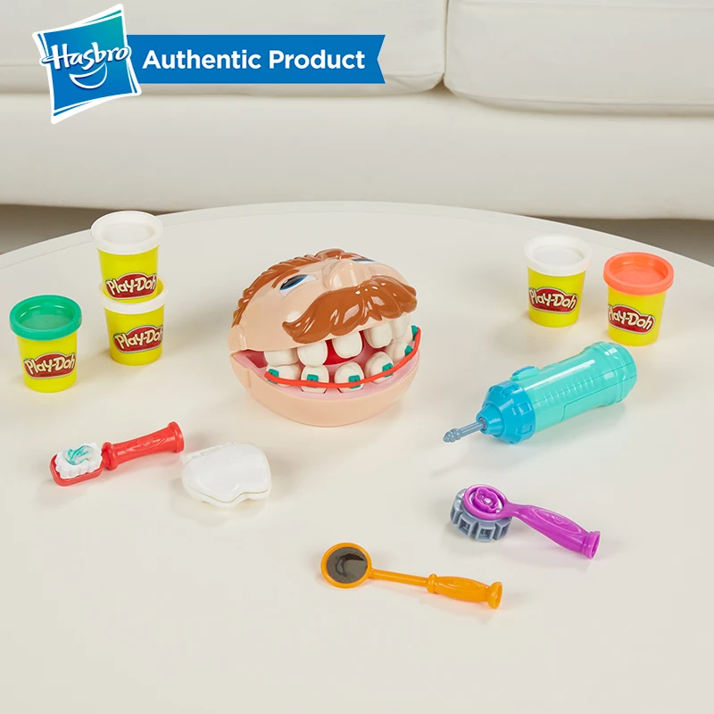 Hasbro Play Doh pequeño dentista colorido barro divertido Pie niños arcilla suave Playa creativo juego Doh conjunto de juguetes para bricolaje Slime claro esponjoso - 2