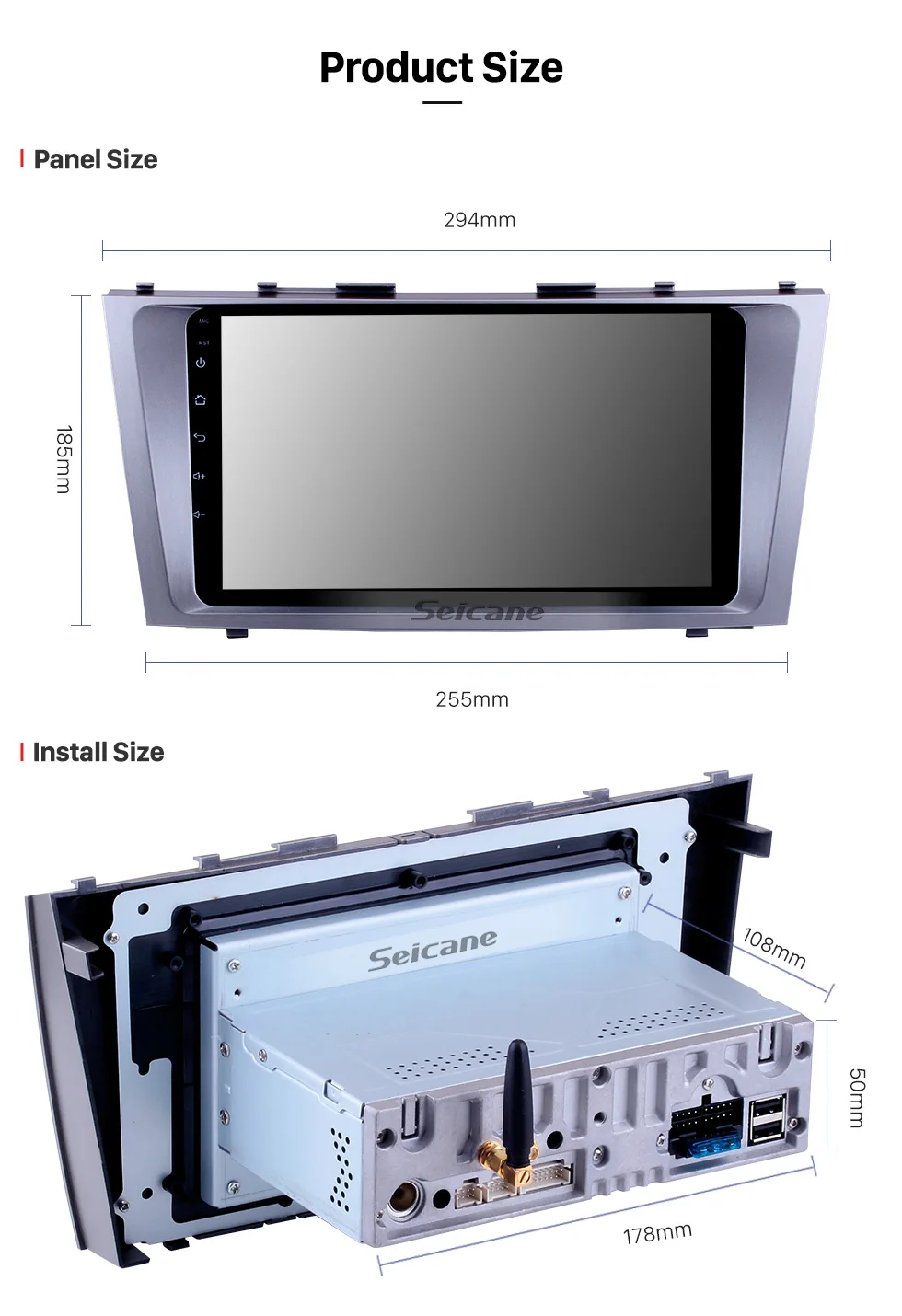 Clearance Seicane 1Din Android 8.0 9" Car Radio For Toyota CAMRY 2007-2011 GPS Multimedia Player Head Unit Support Steering Wheel Control 21