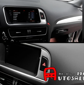 

High Quality For Audi Q5 2008 - 2016 Stainless Steel Warning Lights Button Frame Cover Trim 1pcs