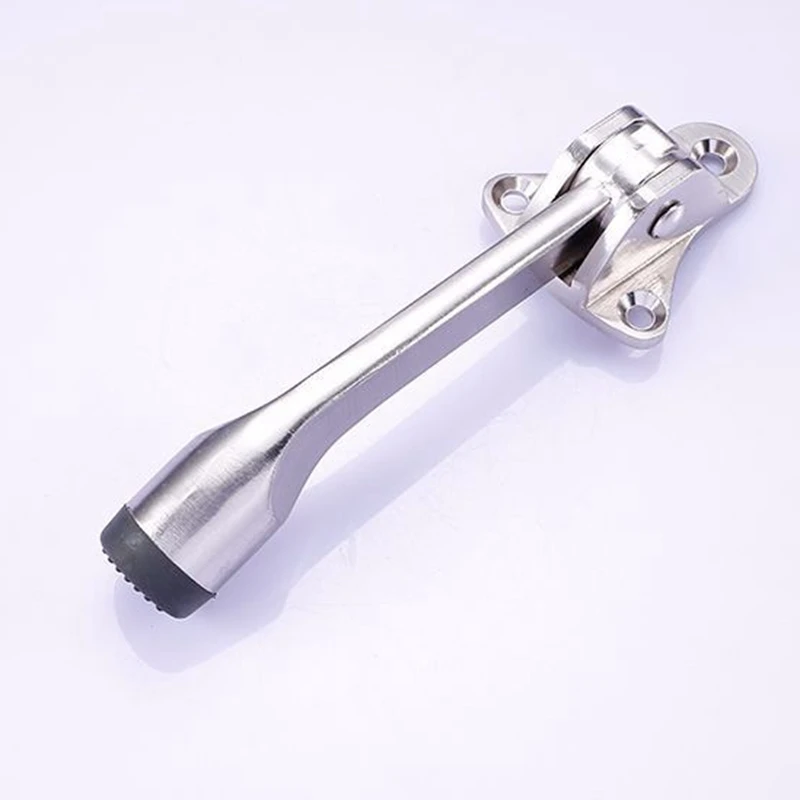 Kickdown Door Stop Drop Down Door Stopper Stops Holder with Rubber Tip 5