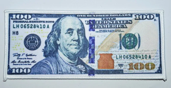 

United State One hundred Dollars $100 Bills Cash Money Currency Applique Iron On Patch Patches design DIY