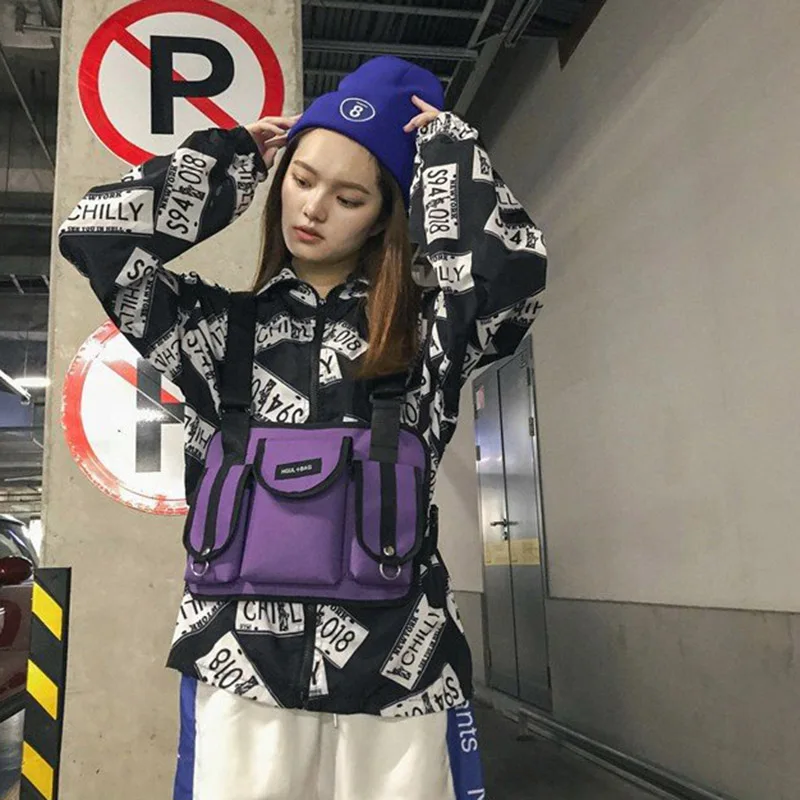 Hot Fashion Women Chest Bags INS Popular Outdoor Sport Waist Crossbody PUBG Female Bolsa Personality Unisex Shoulder Bag SS3498 (2)