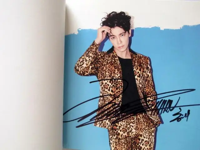 Подпись S. j Super Junior с автографом 10 Юбилей дьявол CD+ Фотокнига K-POP 032018