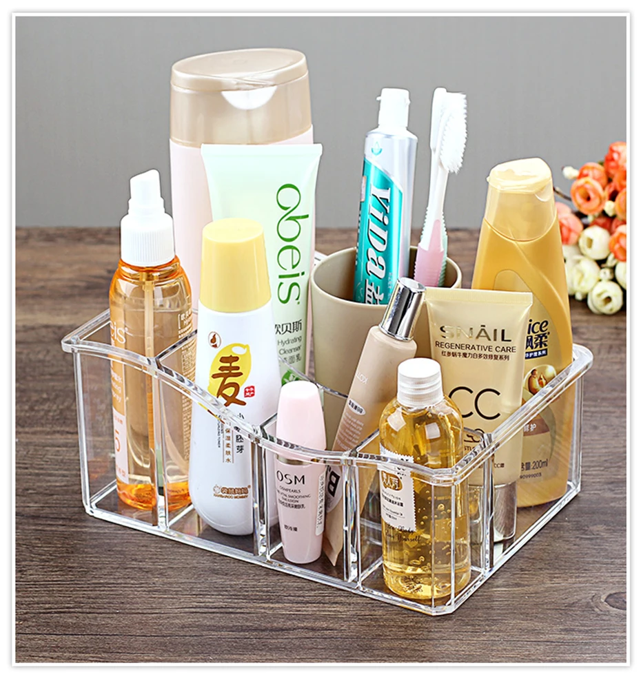 9 Lipstick Holder Display Stand Clear Acrylic Cosmetic Organizer Makeup Case Sundry Storage makeup organizer organizador  (11)