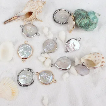 

Fashion 16mm Coin Pearl Cultured Freshwater Pearl Round Beads necklace For Women freshwater pearl necklace jewelry making