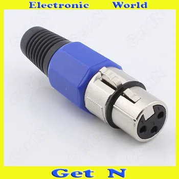 

10pcs-100pcs 3-Pole Female Cannon XLR Connector Plug for Microphone Swiss Speakon