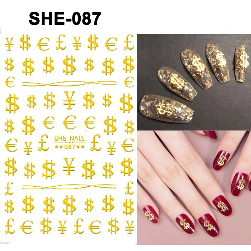 

1Sheet Nail Art Sticker Golden Star Moon Manicure DIY Decal Nail Accessories Drop Ship
