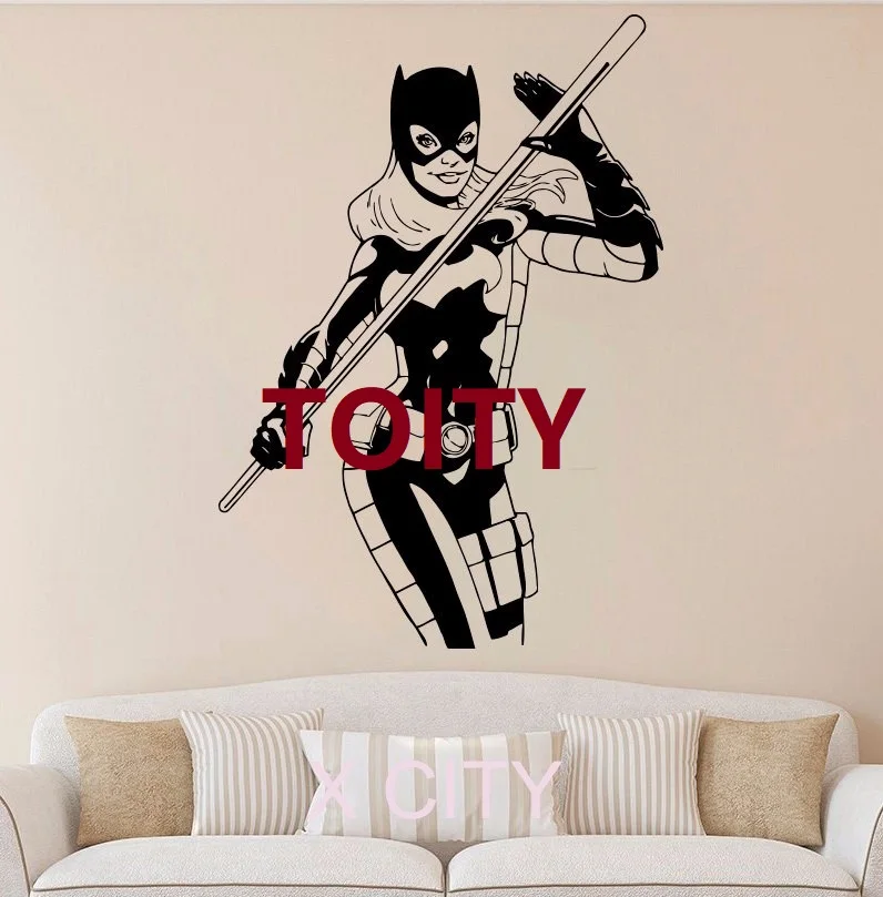 H82cm x W58cm 29 дизайнов Batgirl стикер на стену плакат супергероя DC Marvel Comics Виниловая Наклейка Спальня Кабинет Декорирование Интерьера дома Спальня художественная роспись - Цвет: H82cm x W58cm