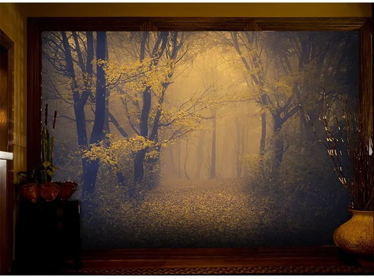 3D загадочный лес обои номер побега дом с привидениями ужас фон декоративная стена бумага Большая фреска обои
