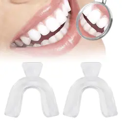 Высокое качество 2 шт. прозрачный ночь гвардии десен щит рот лотки для отбеливания зубов шлифования зубные оборудование для ухода за зубами