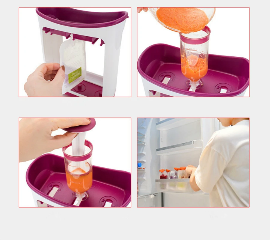 2019 Infant Baby Food Feeding Station Maker Pouch Homemade Fresh Squeeze Storage