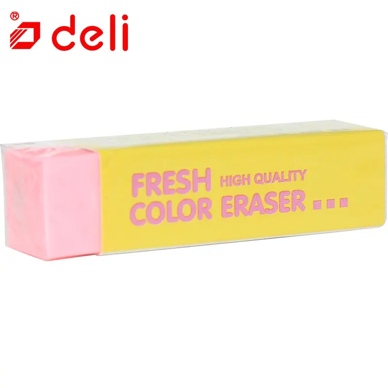 

Deli 1PC Cube Long Plastic Pencil Kawaii Eraser Fresh Color School Supplies High Quality Erasers Correction Products Stationery