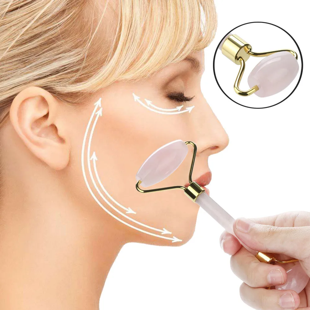 

1PCS Natural Facial Beauty Massage Tool Jade Roller Face Thin massager Relaxation Tool Dropship face massager jade roller L48