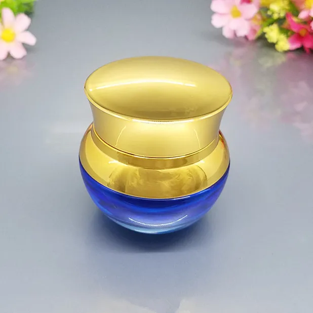 Essence Glass Lotion Pump Blue Glass Packaging Bottle Empty Comestic Containers Bottle Cream Travel Bottling 203050g ml (4)