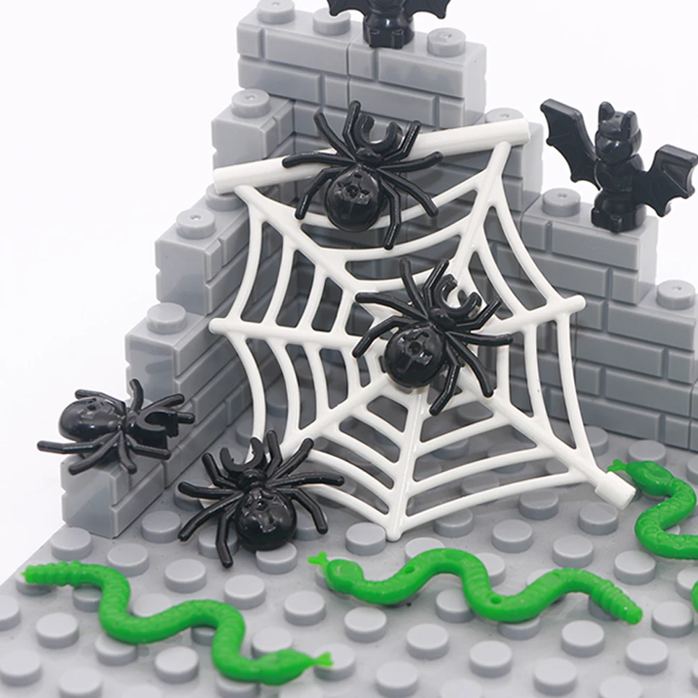 City Animal Building Blocks Bat Spider Web Snake Superhero Jungle Garden Park Zoo Friends MOC Bricks Toys Compatible LegoINGlys (6)