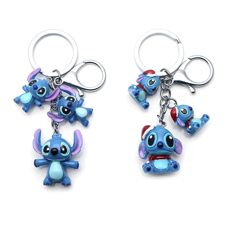 P3487 Dongmanli 3D Lilo& Stitch мультфильм акриловое кольцо для ключей аксессуары небольшой подарок Мода Нежный милый автомобиль брелок