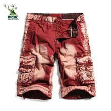 Мужские шорты-карго в стиле милитари, новые брендовые армейские шорты, хлопковые Свободные повседневные короткие штаны, большие размеры 30-40 1fh