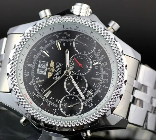 YEAR MONTH DATE DAY 24HR HEAVY AUTOMATIC MEN WATCH 50MMin Men's