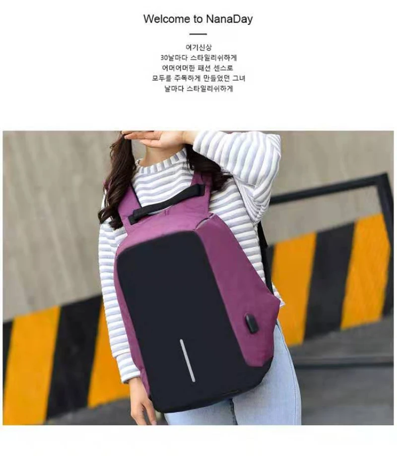 2019 anti roubo viagem mochila grande capacidade