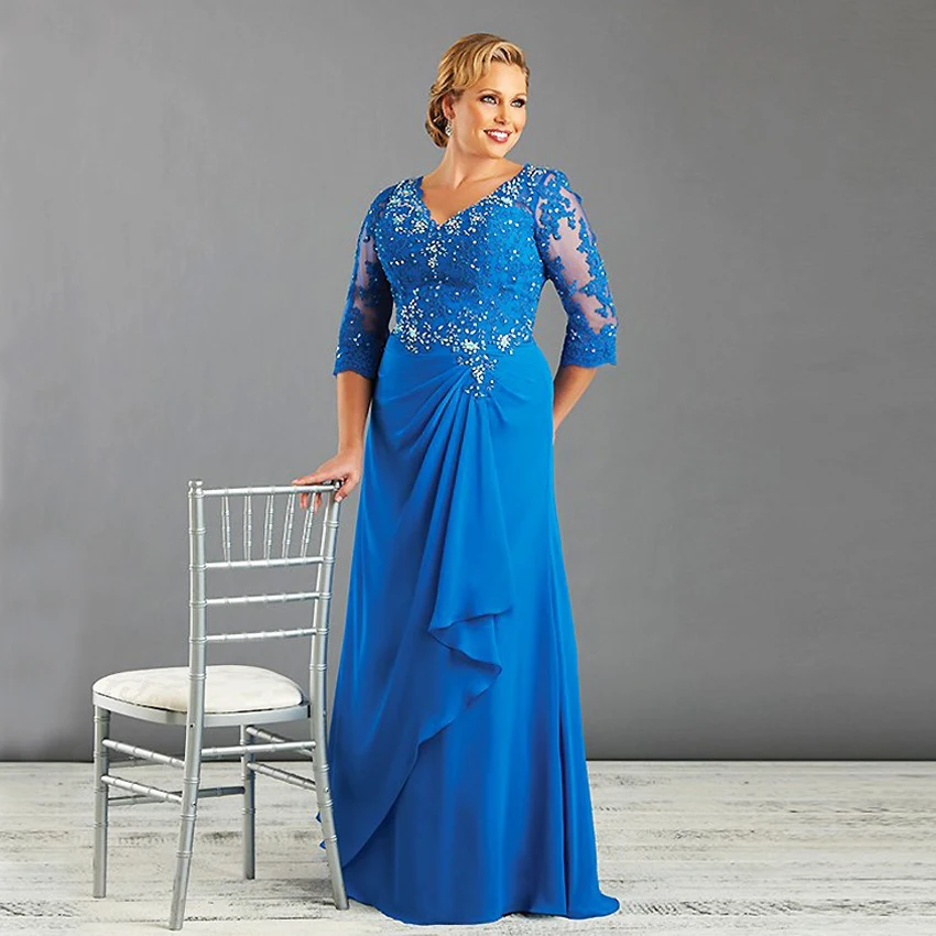 vestido longo com meia manga