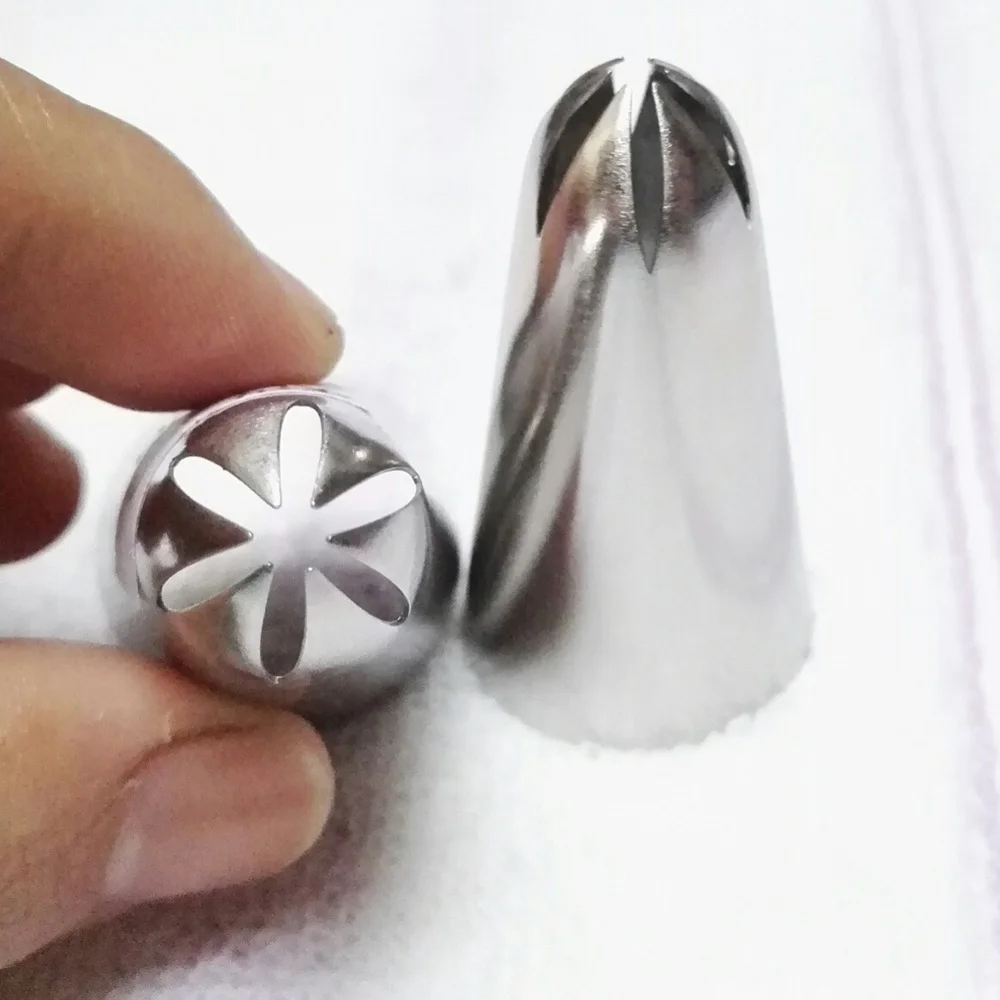 

#2D Large Size Rose Flower Cake Decorating Icing Tips Cupcake Nozzles Baking Decorations Bakeware