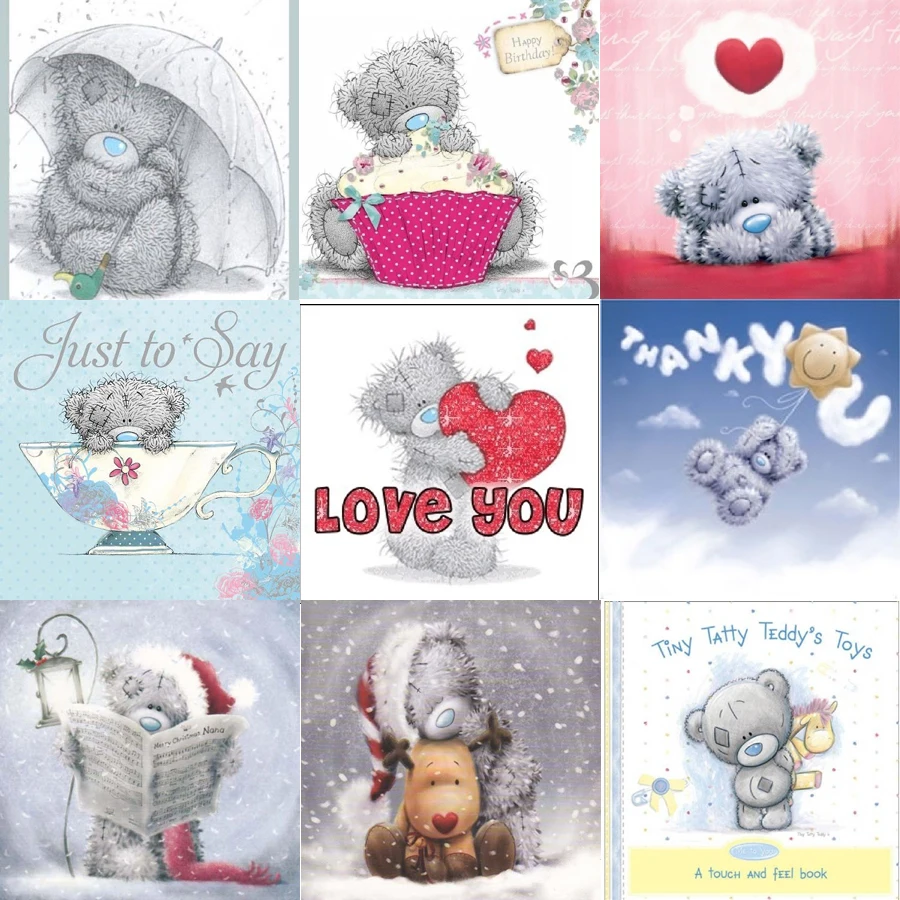 

new Full 5D diy cartoon bear Daimond Painting 3D Tatty Teddy diamond painting full rhinestones diamant painting embroidery kits