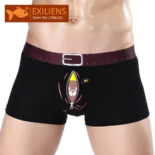 Бренд EXILIENS, новинка, мужское нижнее белье, боксеры, Homme Boxershorts, мужские боксеры, Модальные, с медведем, Cueca, мужские трусы, u-образные, размер M-2XL, 092601