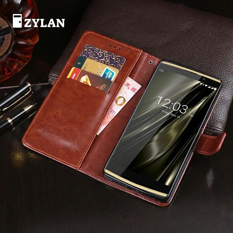 

ZYLAN For OUKITEL K7 Case Leather Retro Flip Cover Shell Magnetic Fashion Wallet Cases Kickstand Strap OUKITEL K7 & GIFT