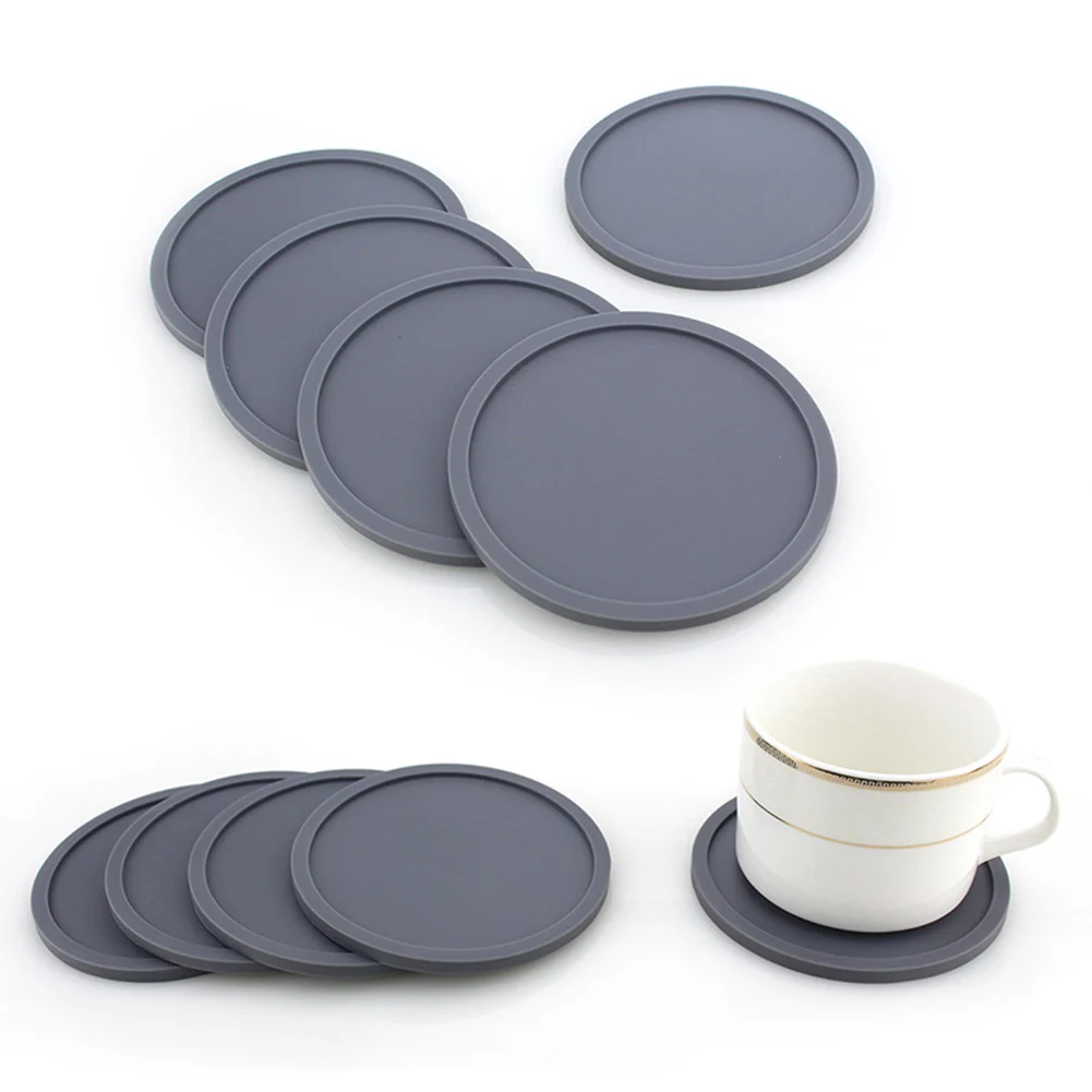 20 # جولة لينة سيليكون تحديد الموقع قاعدة الأكواب الجدول قدح زجاجي الحرارية العزل حامل سادة المطبخ أداة 3.94 \