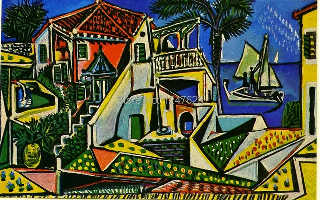 Pablo Picasso oil painting Mediterranean Landscape 1952