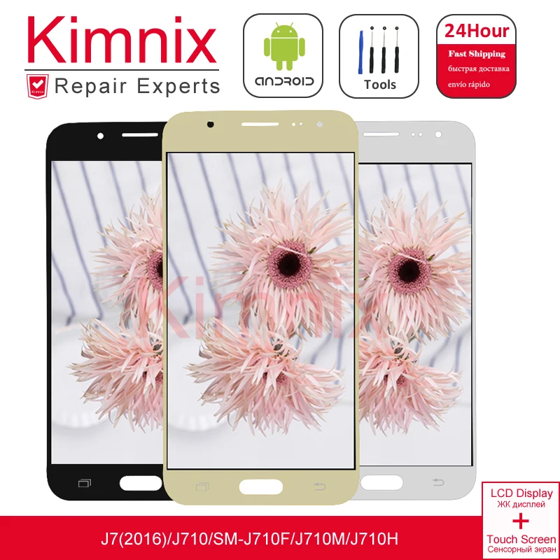 

Adjust Brightness LCD For Samsung J7 2016 J710F SM-J710F LCD Display Touch Screen Digitizer Assembly