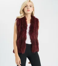 S1411 Lady Real fur gilet Or Genuine Rabbit Fur Vest Women Winter New Coat