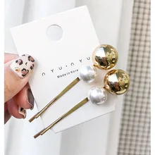 Модные металлические жемчужные геометрические круглые заколки для волос, головные уборы, Винтажная заколка для волос, свадебные ювелирные Заколки для помолвки для женщин