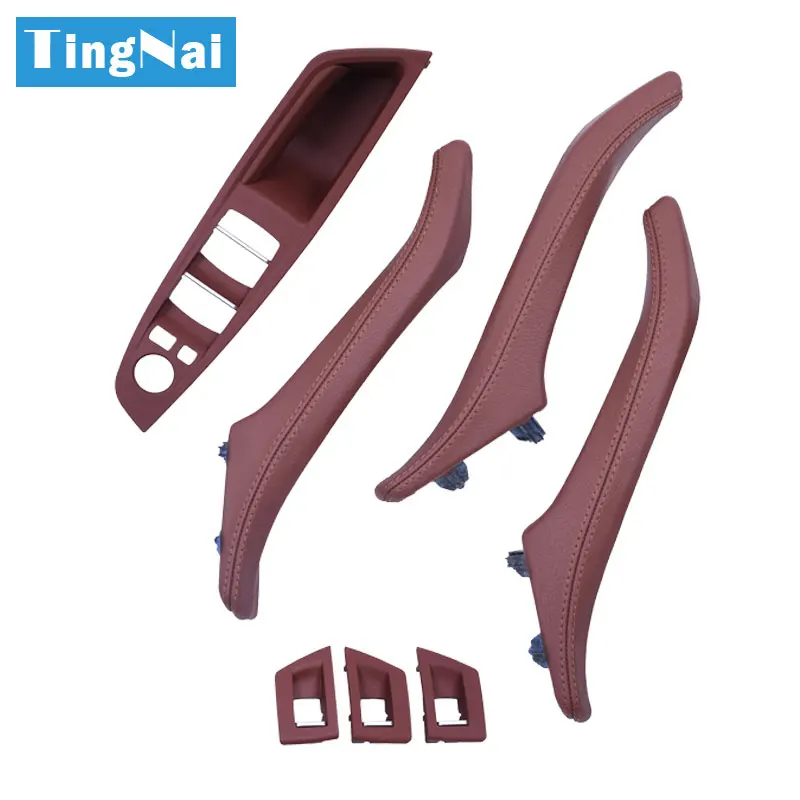 

6 Colors 7PCS Interior Door Leather Pull Handle Set Replacement for BMW 5 Series F10 F11 F18 520 523 525 528 530 535
