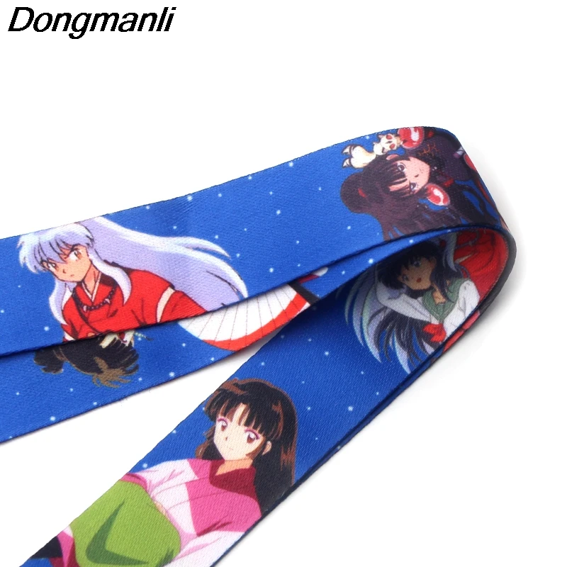 P3671 Dongmanli аниме брелок для ключей Inuyasha Lanyards держатель удостоверения личности ID карта Пропуск Тренажерный зал мобильный телефон USB бейдж держатель ключевой ремень