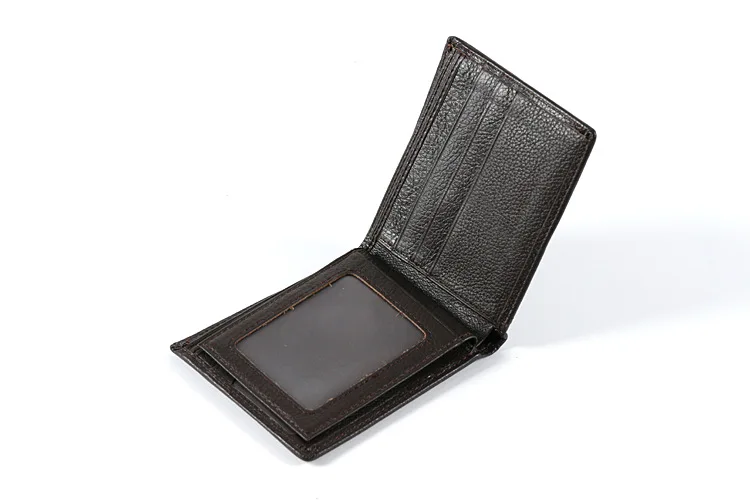 Натуральная кожа мужской кошелек короткая банк кошелек с отделами для карт модные сумочки для водительских прав Обложка