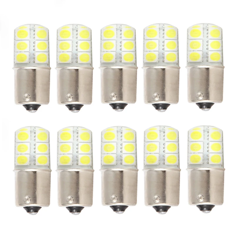 10 шт. ba15s S25 1156 p21w светильник белый свет s 5050 12SMD силиконовая лампа DC12V Автомобильный