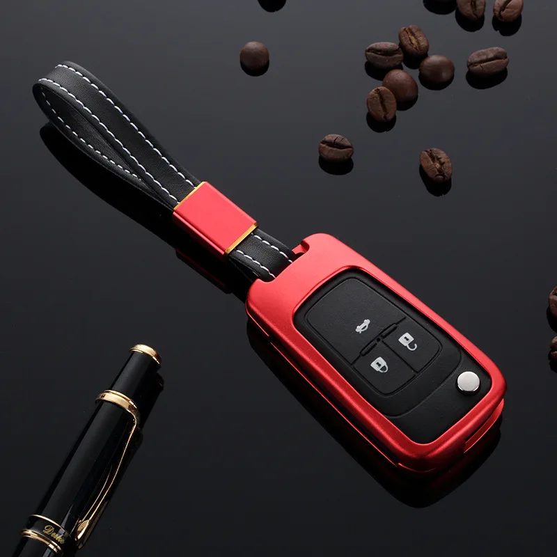 

Portable Elegant Auto Key Case car key Cover For Chevrolet Camaro Cruze Equinox Impala Malibu GMC Terrain Buick LaCrosse