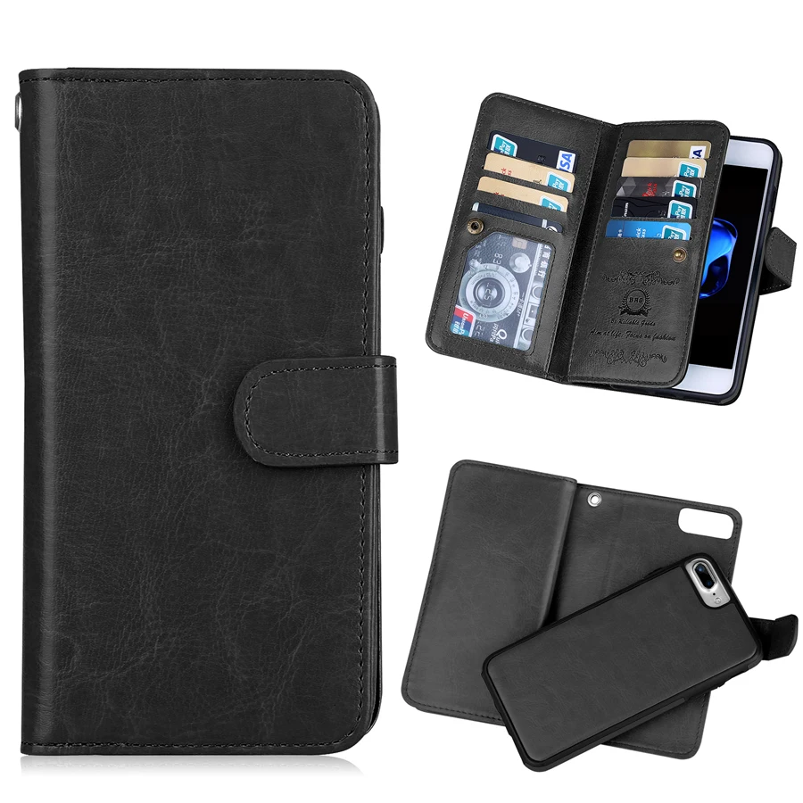 Retro Multi Function 2 in 1 Leather Wallet Case sFor Apple iphone SE 5 5s 6 6s case For iphone 7 / 7 plus Coque Magnetic Cover 1-plus-5-cover : image Retro Multi Function 2 in 1 Leather Wallet Case sFor Apple iphone SE 5 5s 6 6s case For iphone 7 / 7 plus Coque Magnetic Cover 1-plus-5-cover