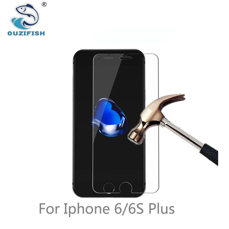 OuZiFish 2pcs For Tempered Glass iphone 6 Plus Screen Protector For