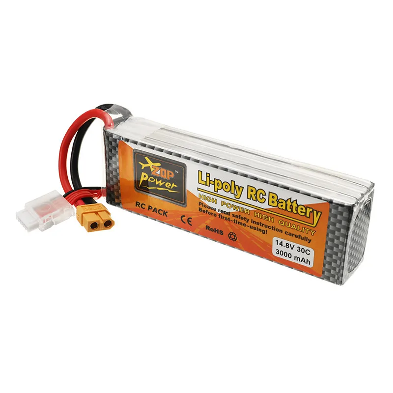 ZOP power 14,8 V 3000mah 30C 4S перезаряжаемая Lipo батарея XT60 разъем для радиоуправляемого квадрокоптера дрона модели вертолета