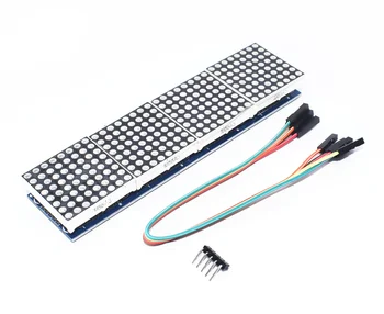 

10PCS MAX7219 dot matrix module microcontroller module 4 in 1 display C14 Red/Green For Arduino